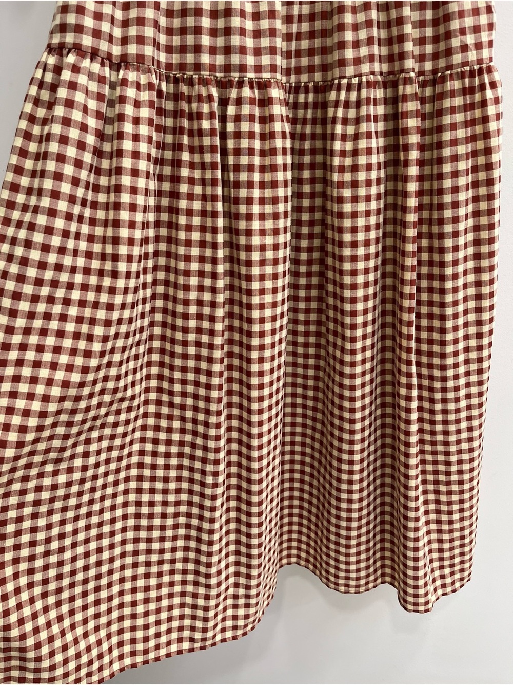 En Saison Women's Juni Round-Neck Bubble-Sleeve Tie-Back Scalloped Midi Dress L - Picture 9 of 16